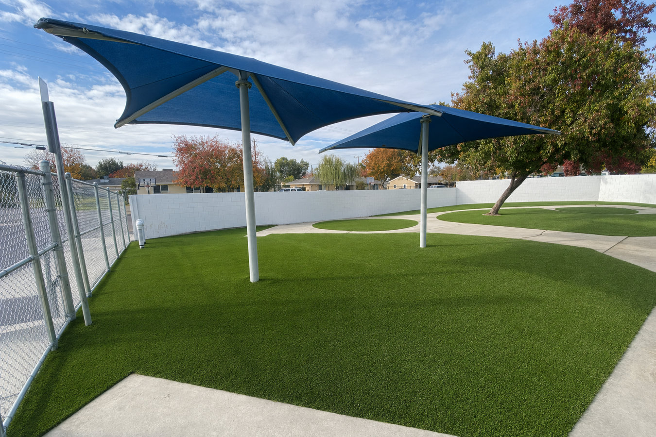 Commercial turf installation